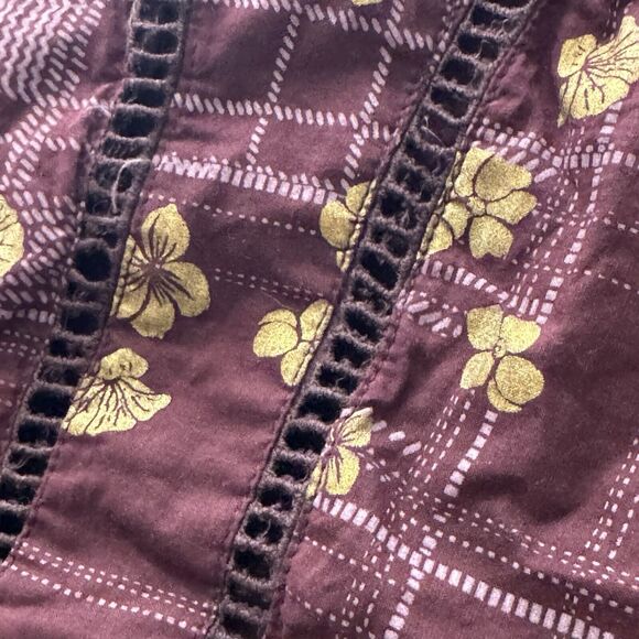 All About You Deepika Padukone- Dark Purple Floral Sun Dress Size Large Tropical - Picture 3 of 12